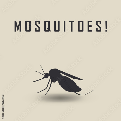 the mosquitoes stop sign - vector image of a mosquito 