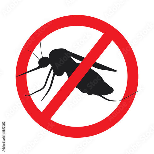 the mosquitoes stop sign - vector image of funny of a mosquito i
