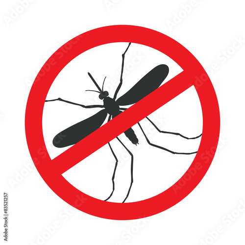 the mosquitoes stop sign - vector image of funny of a mosquito i