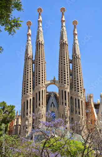 BARCELONA, SPAIN - JUNE 05, 2014: Sagrada Familia - Basilica and