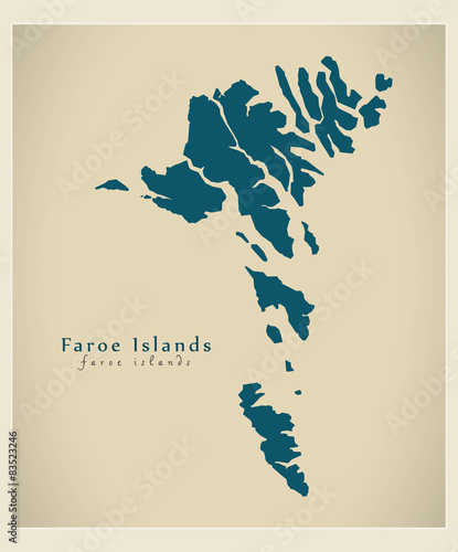 Modern Map - Faroe Islands FO