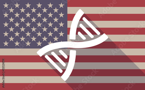 USA flag icon with a DNA sign