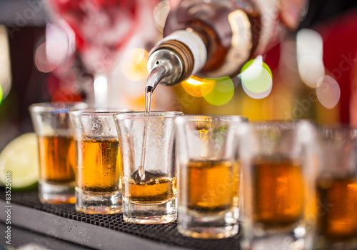 Snifters on bar desk