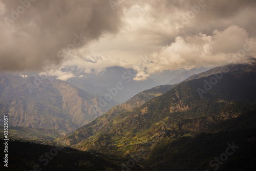 annapurna range snow mountain