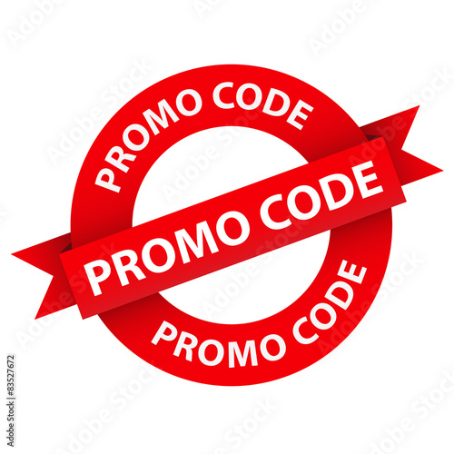 PROMO CODE Red Vector Marketing Stamp 