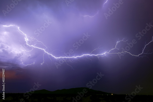 Lightning during monsoon storm, Arizona, USA