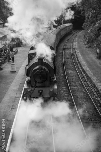 Steam train Haverthwaite Railway, Cumbria England. 10.5.15