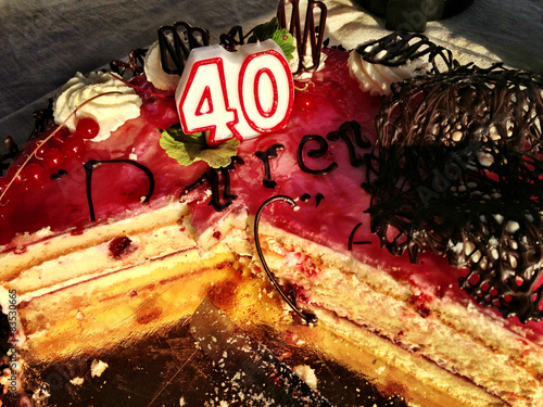 Sweden, Svealand, Stockholm, 40th birthday cake photo