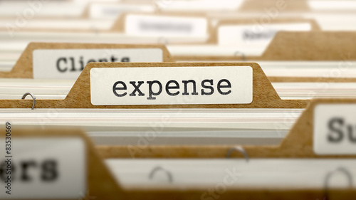 Expense Concept with Word on Folder.