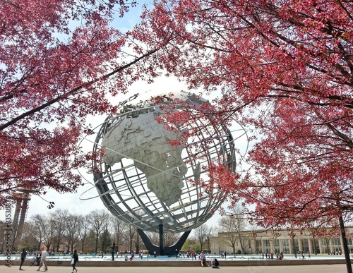 USA, New York State, New York City, Queens, Flushing Meadows Park, View of Unisphere photo