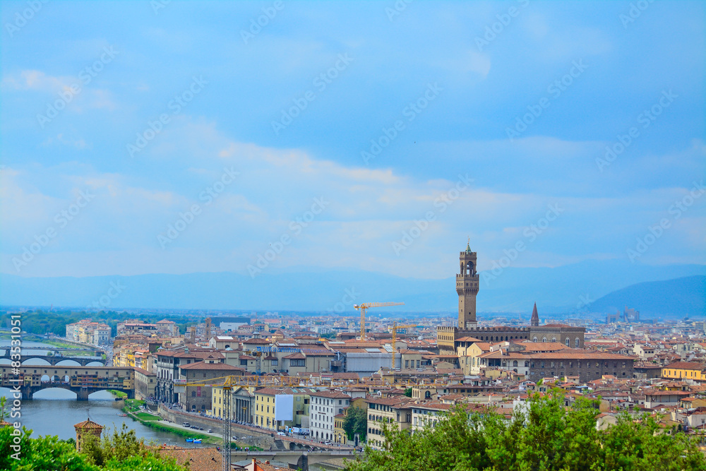 Florence panorama with Palazzo Vecchio