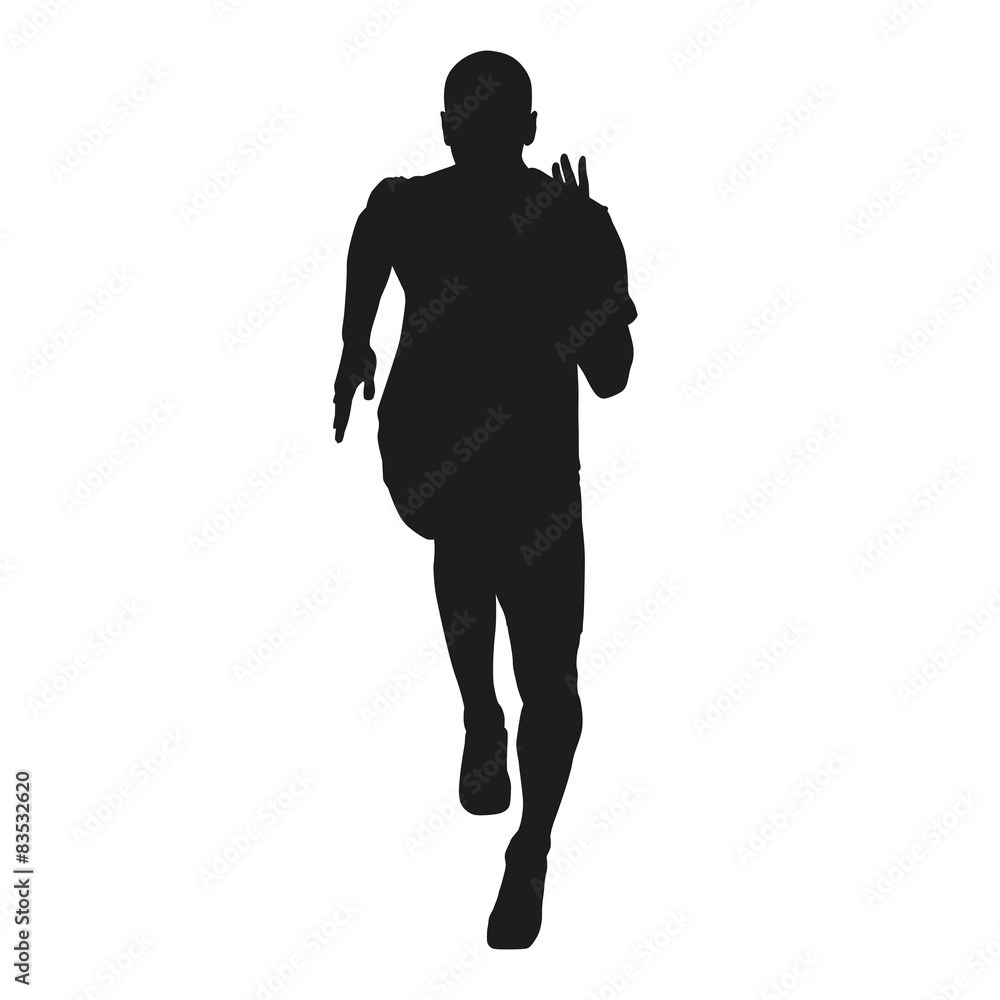 Sprinter silhouette. Vector running figure Sprinter silhouette. Vector running figure
