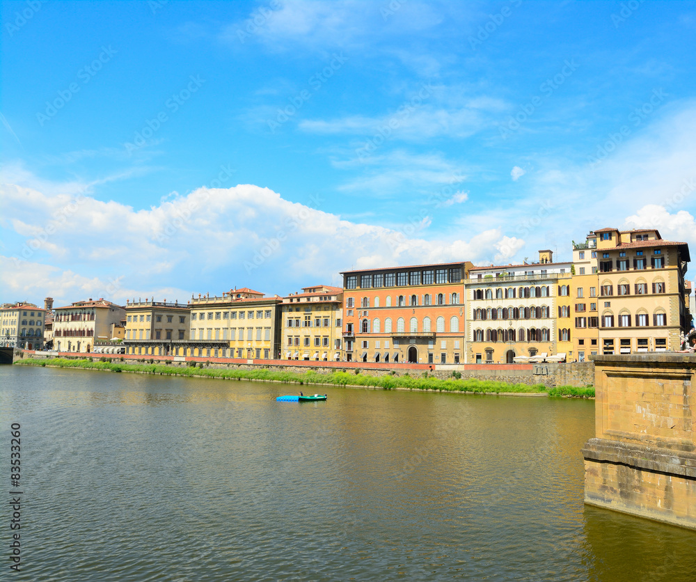 Arno river on a sunny day in Florence