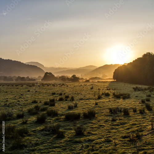 Landskape at morning sun photo