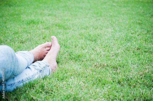 relax on the grass