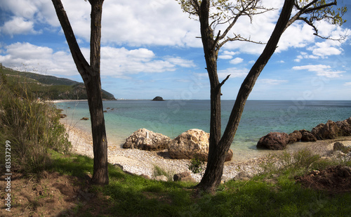 Portugal, Portinho da Arrabida, View of remote beach photo