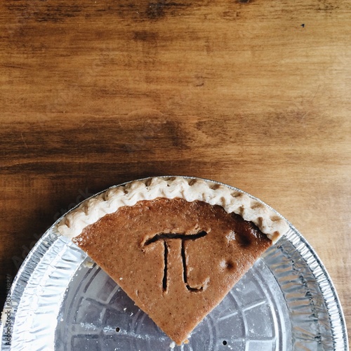 Pumpkin pie with Pi letter