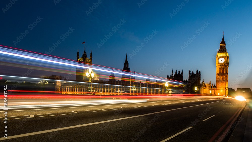 Big Ben and Houses of parliament at dusk, London, UK 