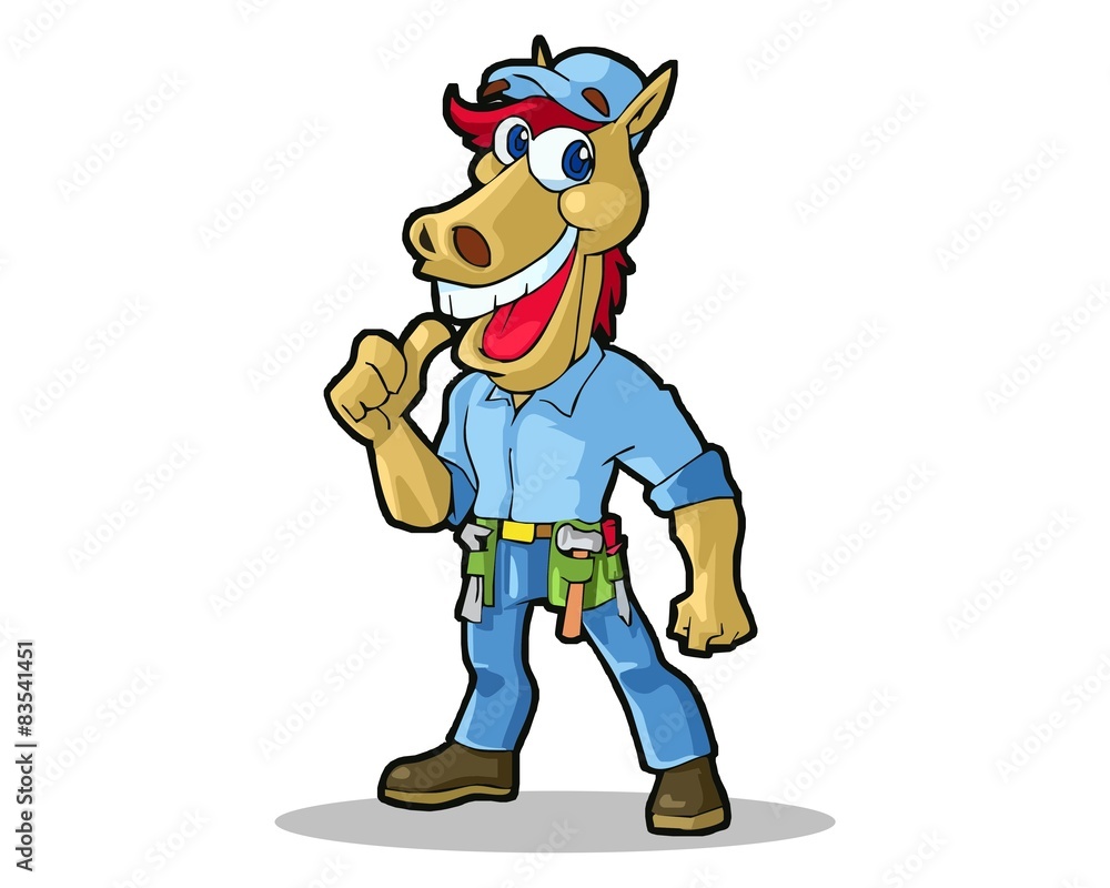 repair horse character image vector repair horse character image vector