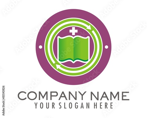 book healty medicine logo image vector