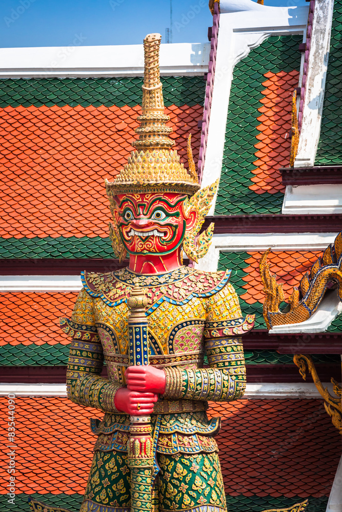 Fototapeta premium Demon Guardian Wat Phra Kaew Grand Palace Bangkok