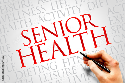 Senior health word cloud, health concept