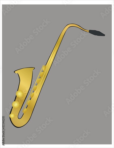 dibujo de un saxofón dorado