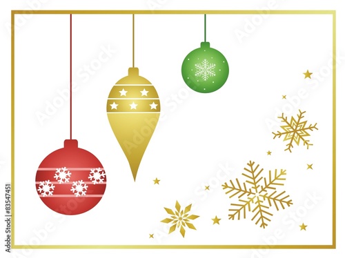 tarjeta de felicitación navideña con bolas