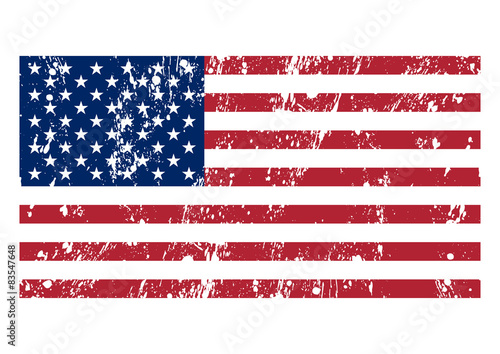 Vector illustration of the flag usa