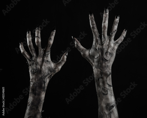 black hand of death, walking dead, zombie theme,  zombie hands