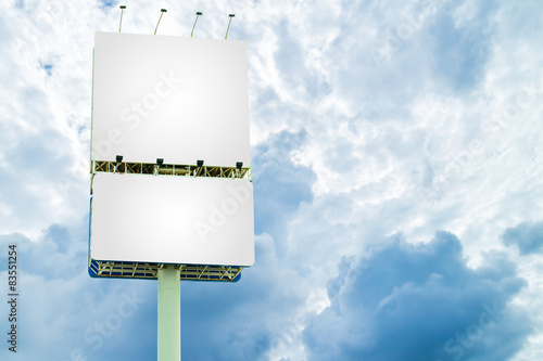 Billboards and sky clouds background photo