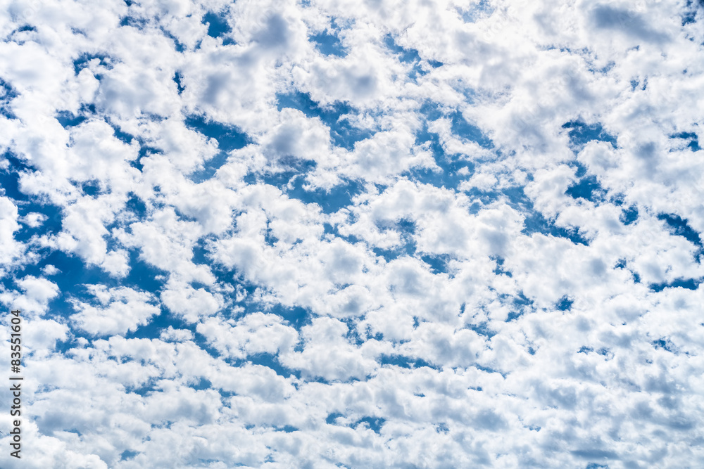 Many little white clouds and blue sky on a sunny day Many little white clouds and blue sky on a sunny day