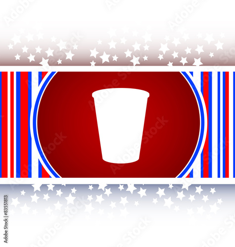 Coffee cup icon web button