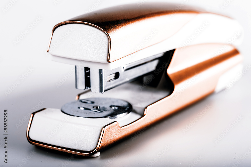 Light green stapler isolated on white Light green stapler isolated on white