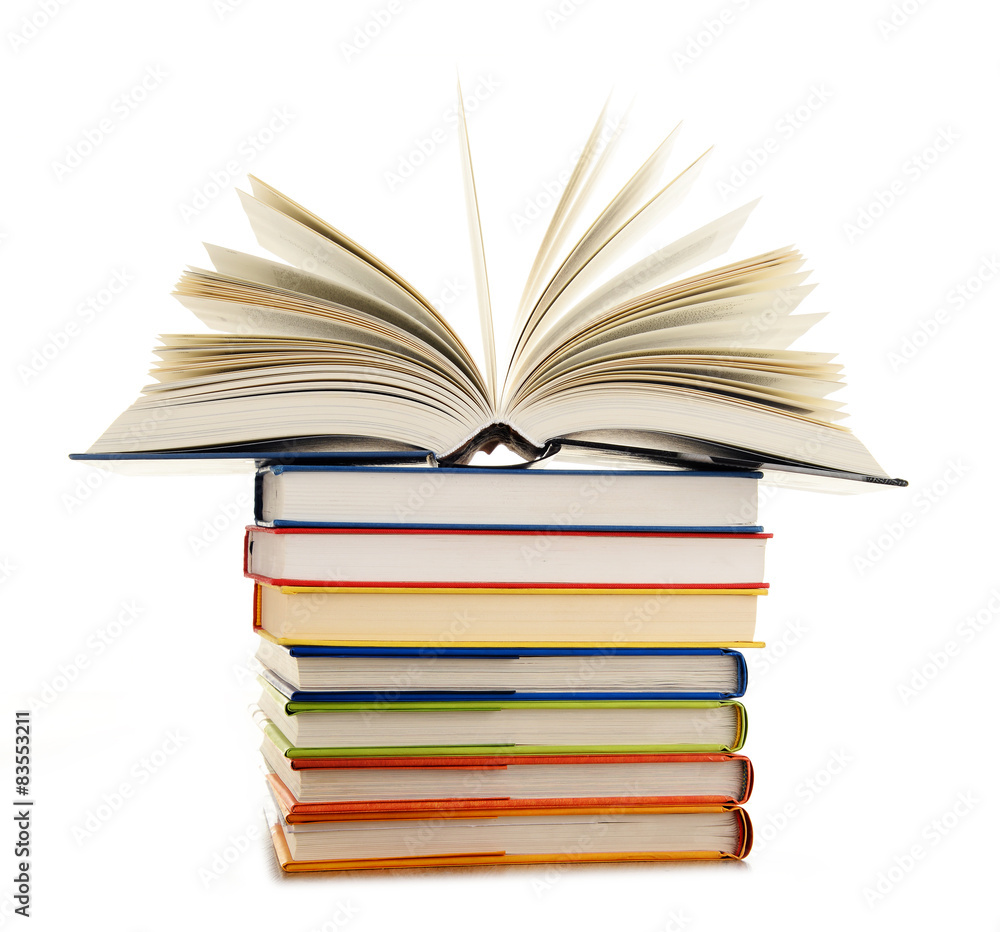 Stack of books isolated on white background Stack of books isolated on white background