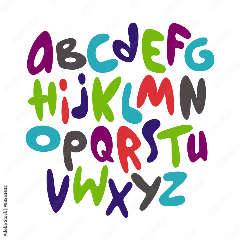Cartoon comic graffiti font alphabet. Vector Cartoon comic graffiti font alphabet. Vector