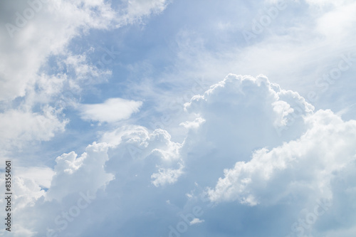 cloudy in the blue sky background