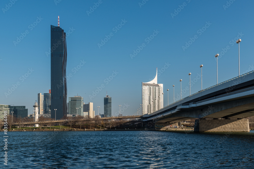 Wien, Blick auf der Donau-city und DC-Tower Wien, Blick auf der Donau-city und DC-Tower