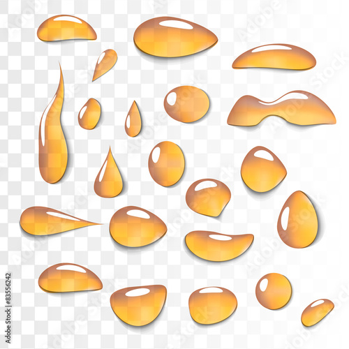Set of orange drops