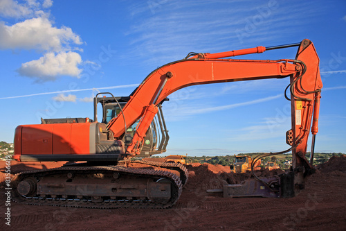 Digger on a construction site