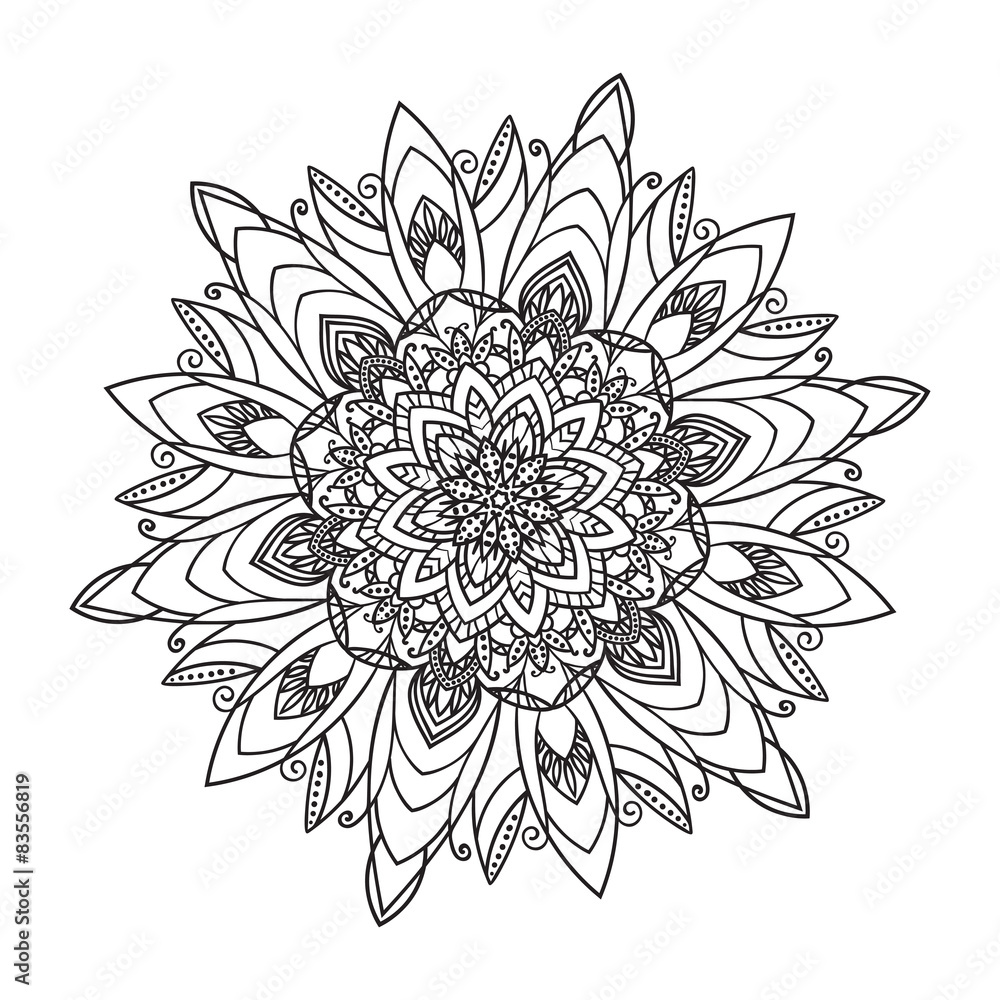 Hand drawing zentangle mandala element Hand drawing zentangle mandala element