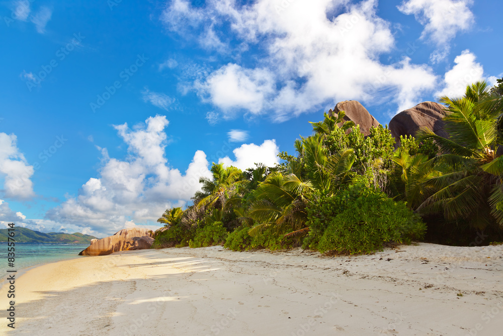 Obraz premium Beach Source d'Argent at Seychelles