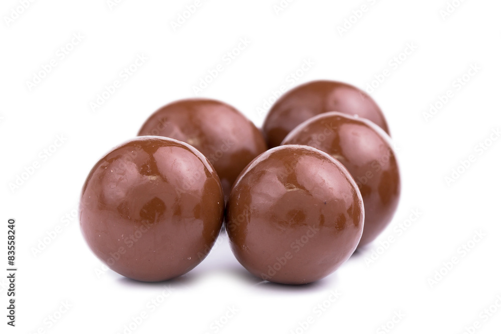 Chocolate candies on a white background. Chocolate candies on a white background.