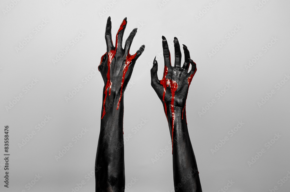Bloody black hands of death Bloody black hands of death