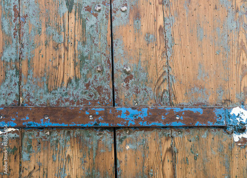Holz-Hintergrund: Geheimnisvolle, alte, verschlossene Tür :)