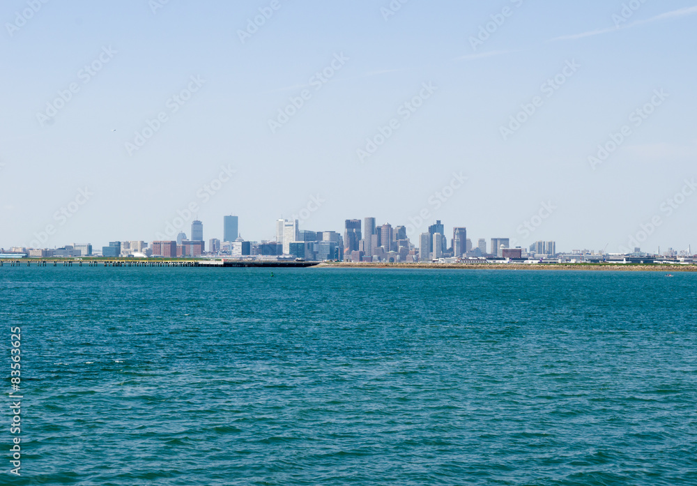 Boston city view from sea Boston city view from sea