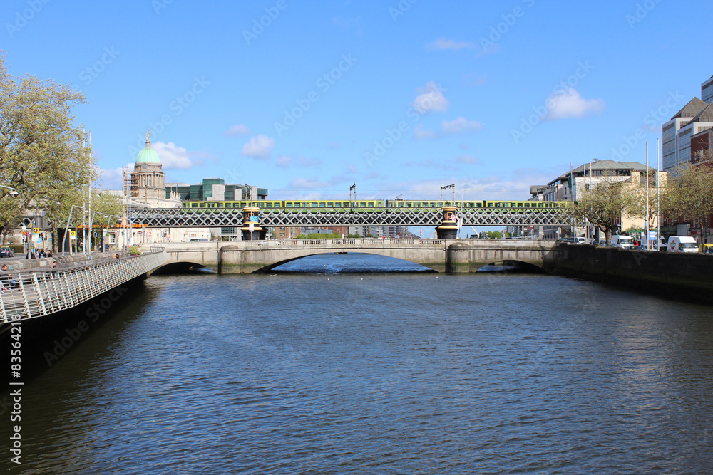 Dublin City and Liffey River, Ireland