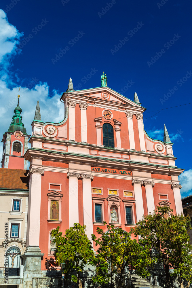 Obraz premium Franciscan Church in Ljubljana