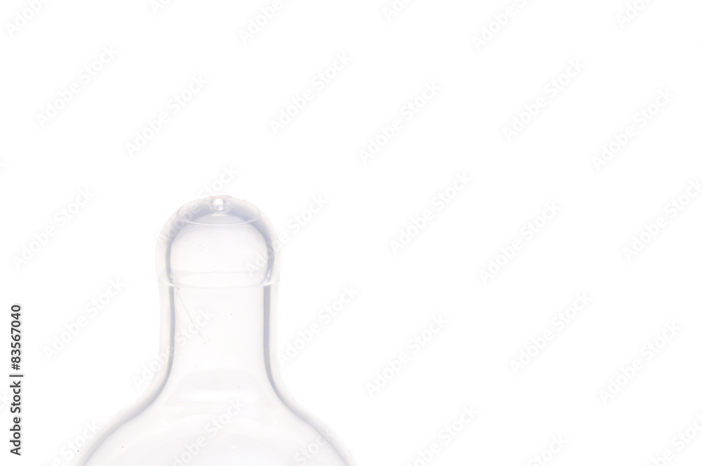 Baby Silicone Nipple Isolated On White Baby Silicone Nipple Isolated On White