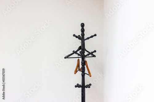 hanger clothes in white room